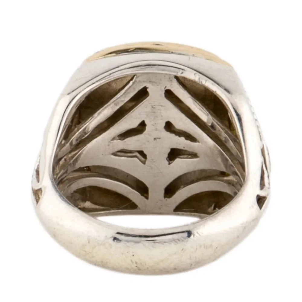 Tacori Diamond Quartz sterling silver 18k gold ring